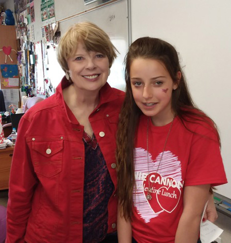 Pari Livermore with Minnie Cannon student